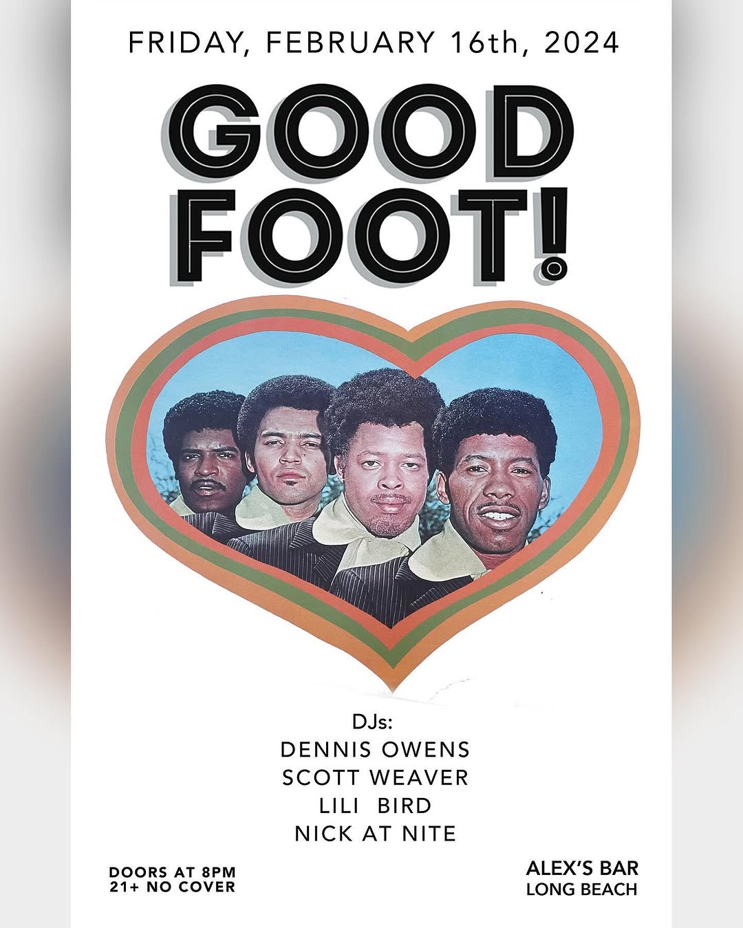 Good Foot flyer, 9 February 2024