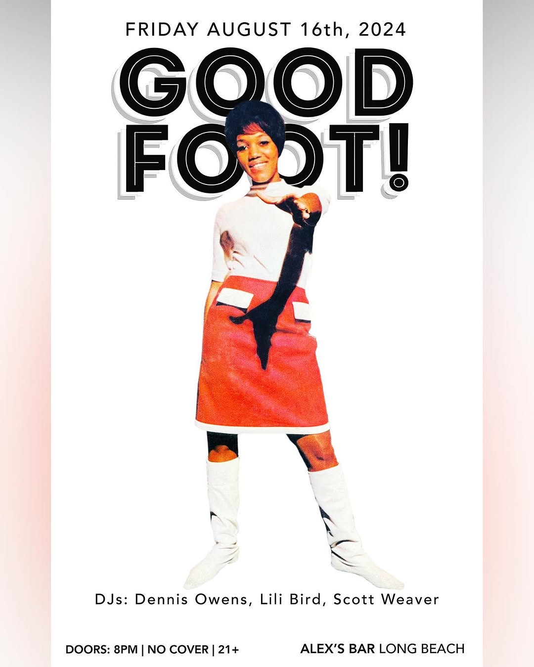 Good Foot flyer, 8 August 2024