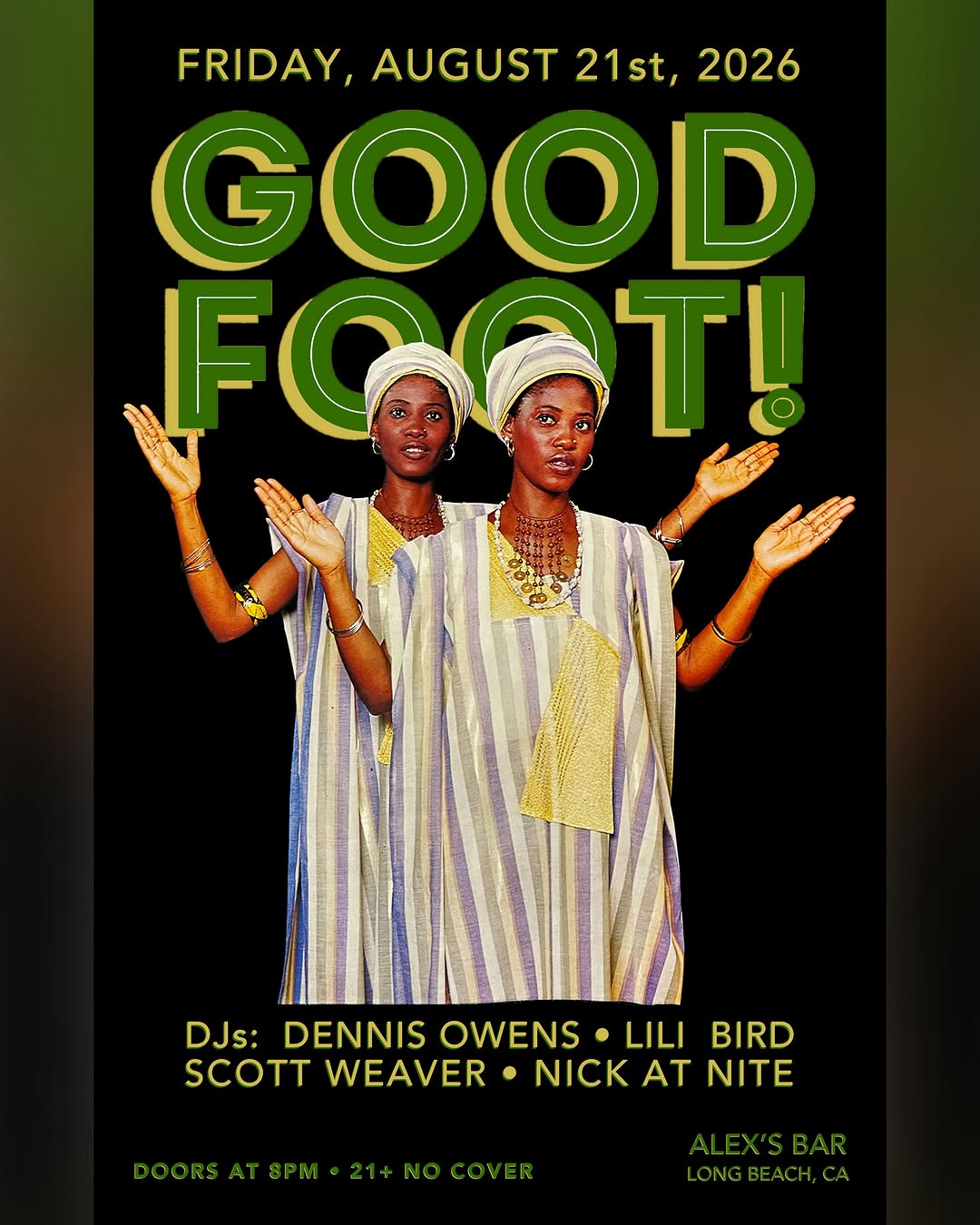 Good Foot flyer, 6 August 2026